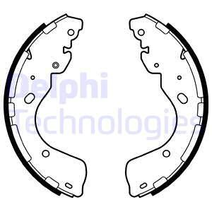 Zestaw szczęk hamulcowych Delphi LS2080