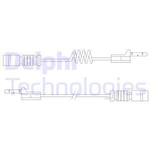 Styk ostrzegawczy, zużycie okładzin hamulcowych Delphi LZ0280