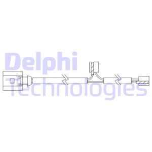 Styk ostrzegawczy, zużycie okładzin hamulcowych Delphi LZ0324
