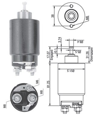 Włącznik elektromagnetyczny, rozrusznik Magneti Marelli 940113050264
