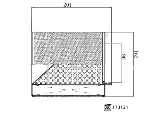 Filtr powietrza Febi Bilstein 173131