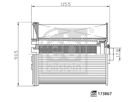 Filtr paliwa Febi Bilstein 173867