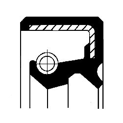 Pierścień uszczelniający wału, wał skrzyni biegów Corteco 01029686B