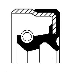 Pierścień uszczelniający wału, napęd pomocniczy Corteco 01034691B