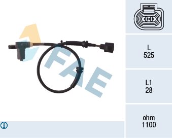 Czujnik, prędkość obrotowa koła FAE 78003