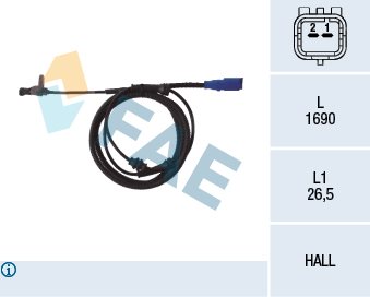 Czujnik, prędkość obrotowa koła FAE 78098