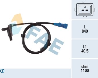 Czujnik, prędkość obrotowa koła FAE 78022