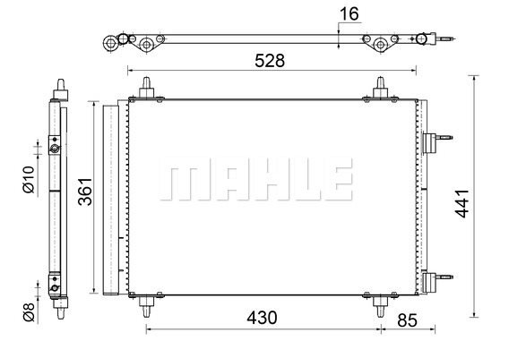 Skraplacz, klimatyzacja Mahle AC 554 000S