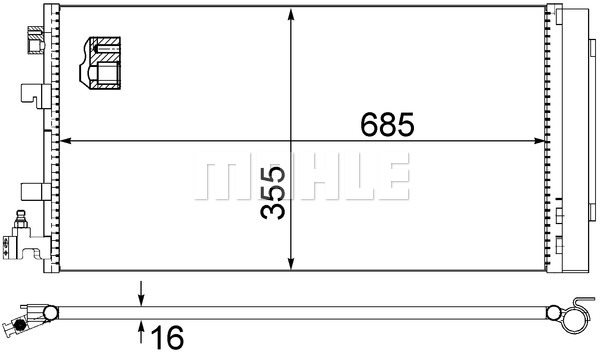 Skraplacz, klimatyzacja Mahle AC 630 000S