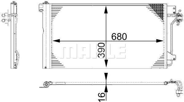 Skraplacz, klimatyzacja Mahle AC 672 000S
