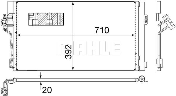 Skraplacz, klimatyzacja Mahle AC 762 000S