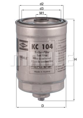 Filtr paliwa Mahle KC 104