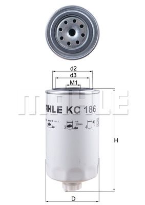 Filtr paliwa Mahle KC 186