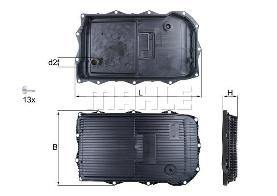 Miska olejowa, automatyczna skrzynia biegów Mahle HX 184KIT