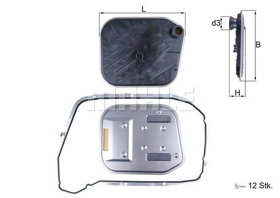 Filtr hydrauliczny, automatyczna skrzynia biegów Mahle HX 189KIT