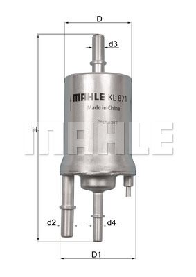 Filtr paliwa Mahle KL 871