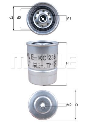 Filtr paliwa Mahle KC 236