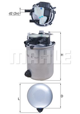 Filtr paliwa Mahle KL 1027
