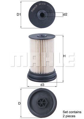 Filtr paliwa Mahle KX 516/S