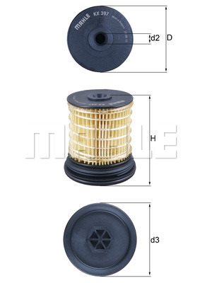 Filtr paliwa Mahle KX 397