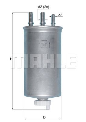Filtr paliwa Mahle KL 781