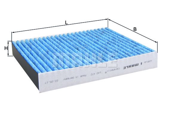Filtr, wentylacja przestrzeni pasażerskiej Mahle LAO 472