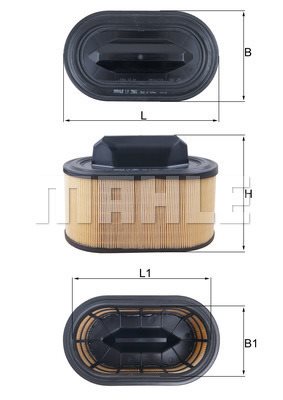 Filtr powietrza Mahle LX 2966