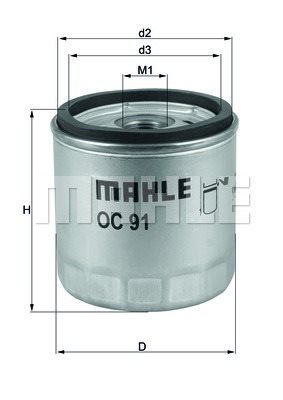 Filtr oleju Mahle OC 91D1