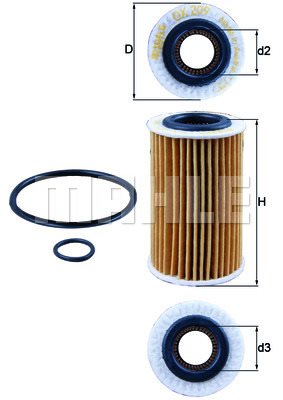 Filtr oleju Mahle OX 209D