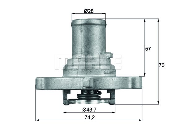 Termostat, płyn chłodzący Mahle TI 122 87D