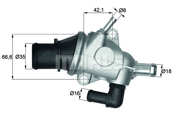 Termostat, płyn chłodzący Mahle TI 125 88