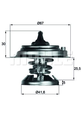 Termostat, płyn chłodzący Mahle TX 29 75D