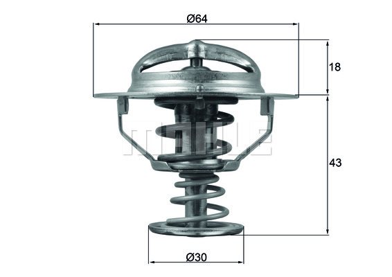 Termostat, płyn chłodzący Mahle TX 114 82D