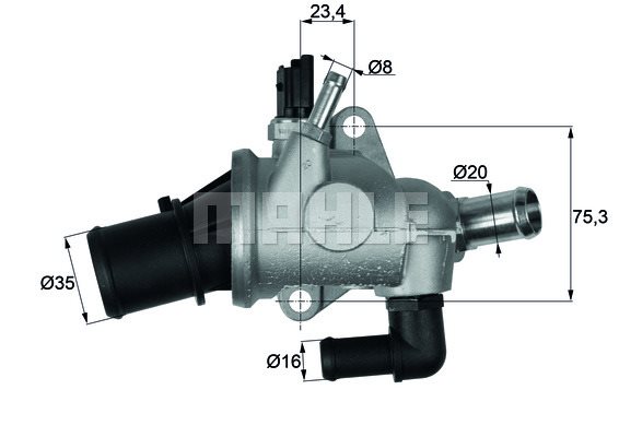 Termostat, płyn chłodzący Mahle TI 174 88