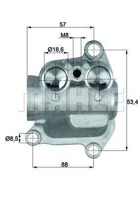 Termostat, chłodzenie oleju Mahle TO 12 100