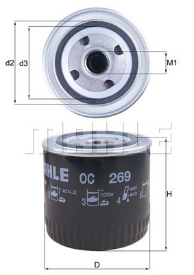 Filtr oleju Mahle OC 269