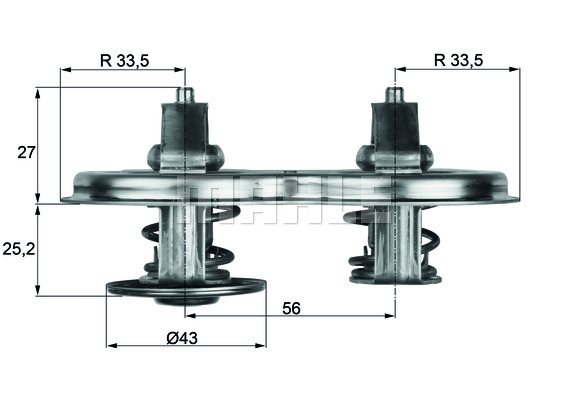 Termostat, płyn chłodzący Mahle TX 33 83D