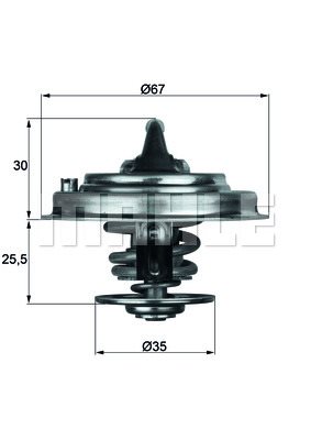 Termostat, płyn chłodzący Mahle TX 34 82D