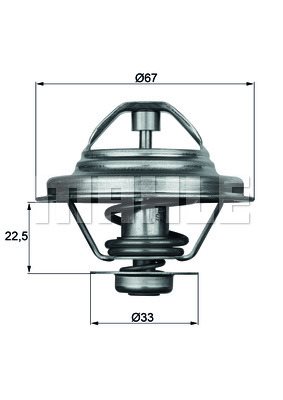 Termostat, płyn chłodzący Mahle TX 24 87D