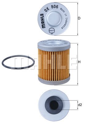 Filtr oleju Mahle OX 806D