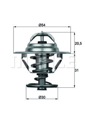 Termostat, płyn chłodzący Mahle TX 10 88D