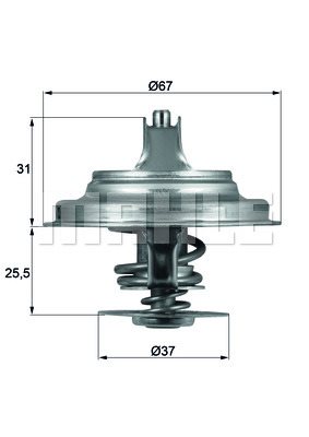 Termostat, płyn chłodzący Mahle TX 25 71D