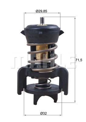 Termostat, płyn chłodzący Mahle TX 251 94D