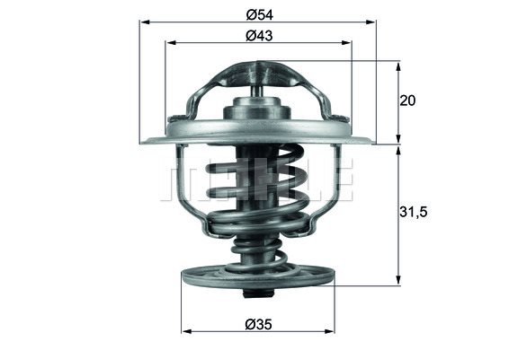 Termostat, płyn chłodzący Mahle TX 109 87D