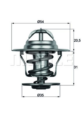 Termostat, płyn chłodzący Mahle TX 15 84D