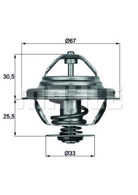 Termostat, płyn chłodzący Mahle TX 27 71D