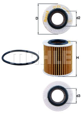 Filtr oleju Mahle OX 834D