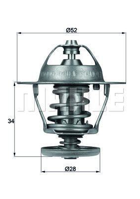 Termostat, płyn chłodzący Mahle TX 68 88D