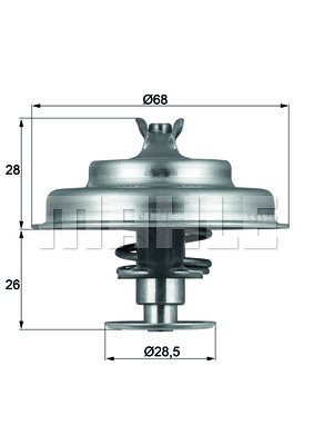 Termostat, płyn chłodzący Mahle TX 75 80D