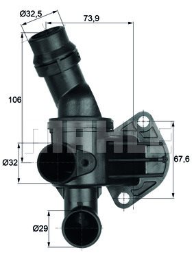 Termostat, płyn chłodzący Mahle TI 6 80